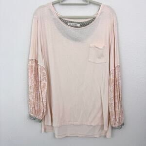 We The Free Free People Womens Jade Blouse Top Size S Flowy Boho Floral Oversize